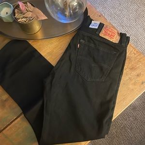 Levi’s 501 Button Fly Black Denim Jean. Original Straight Leg 38x32